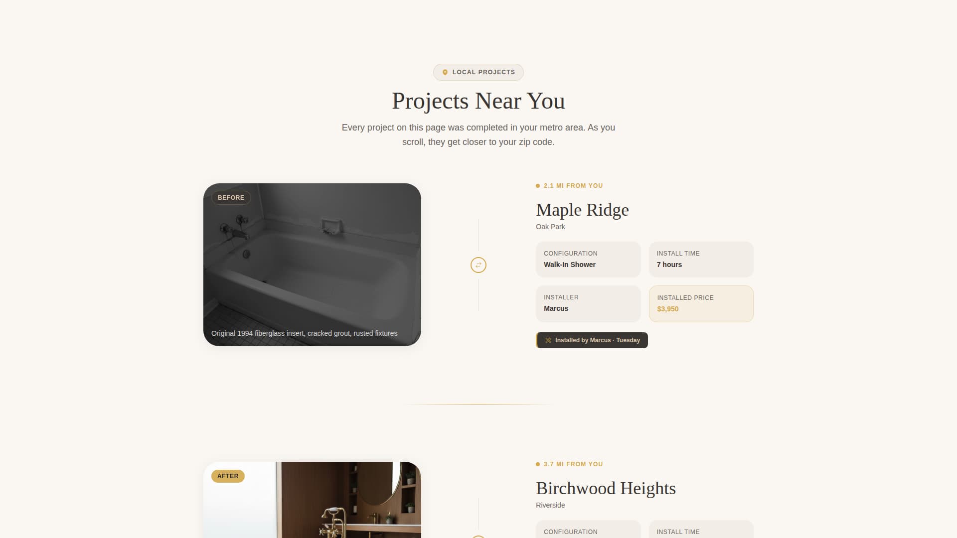 Threshold - Trusted Bathroom Landing Page Template