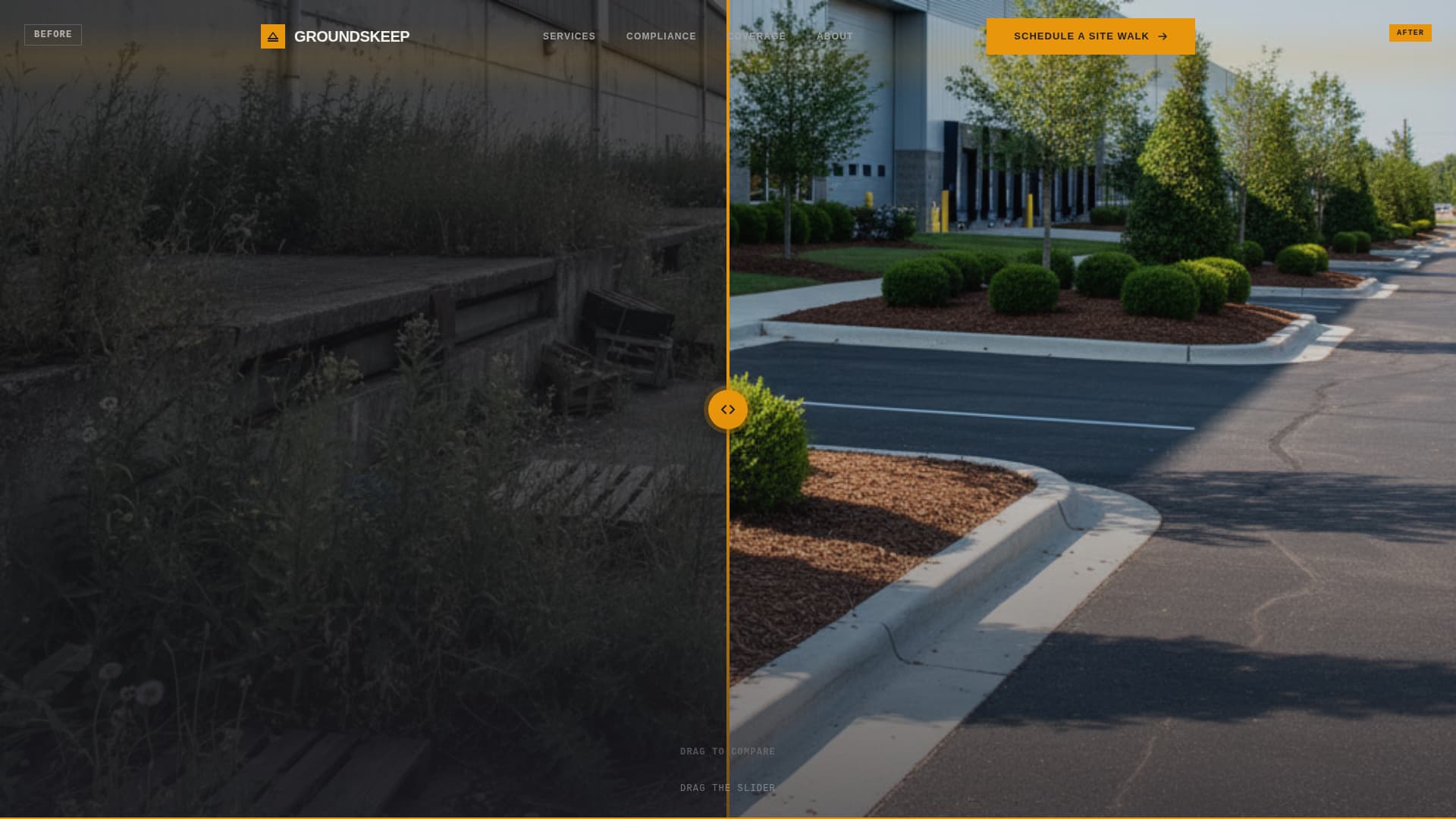 Groundskeep - Precision Industrial Landing Page Template
