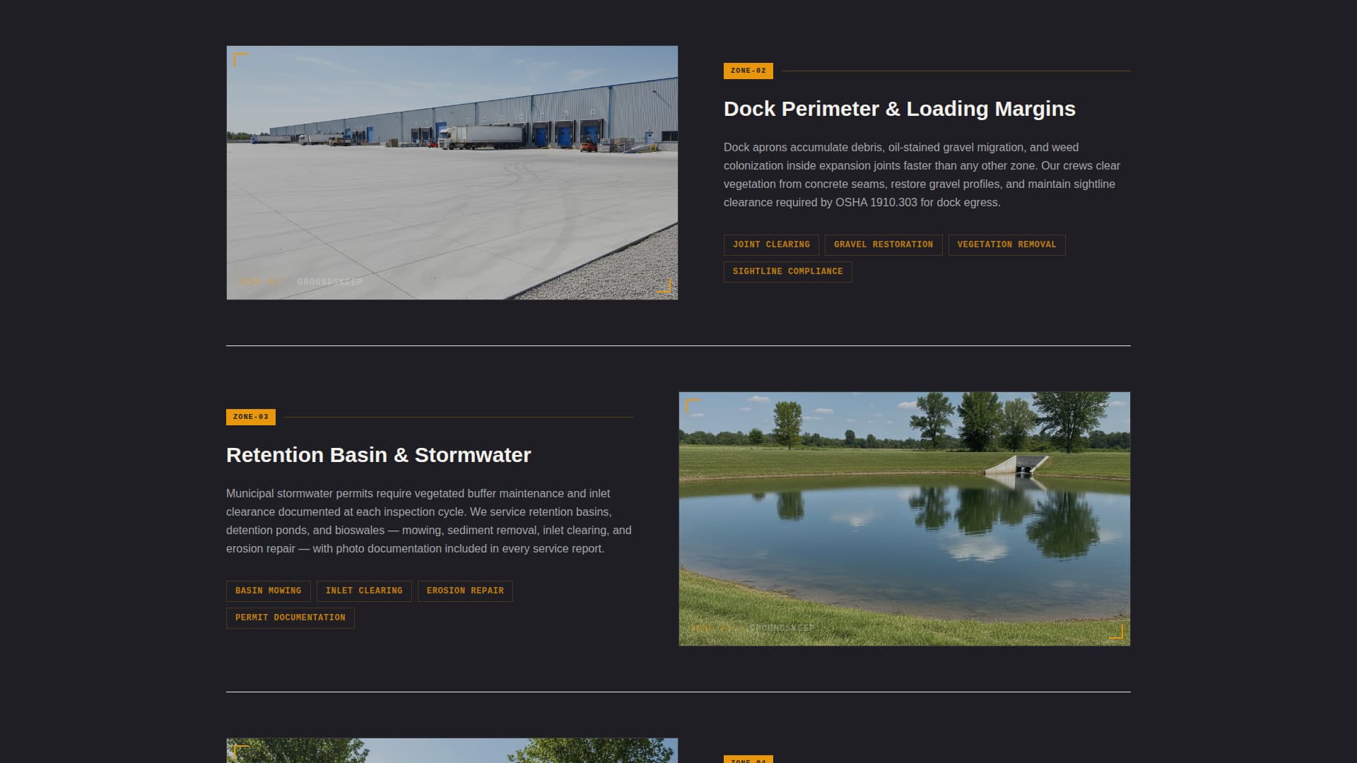 Groundskeep - Precision Industrial Landing Page Template