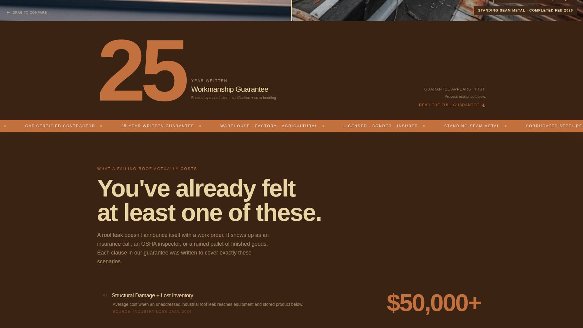 Deckplate - Trusted Roofing Landing Page Template