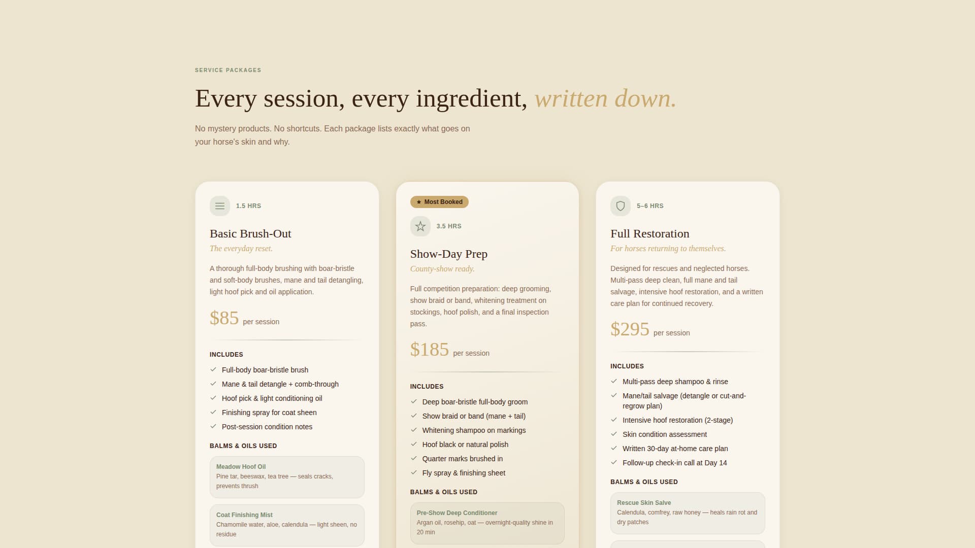Groom - Earthy Equine Landing Page Template