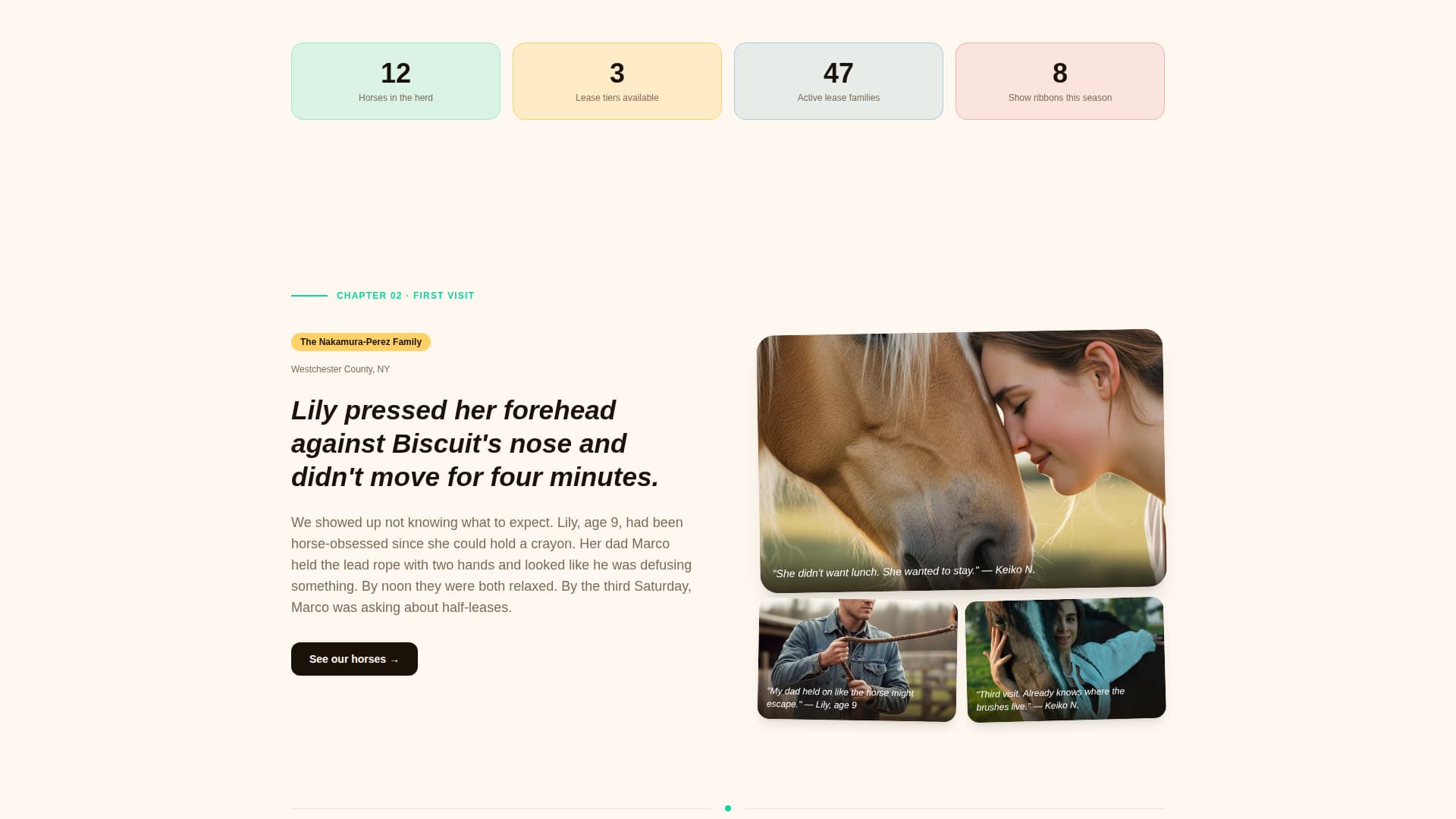 Canter - Heartwarming Equestrian Landing Page Template