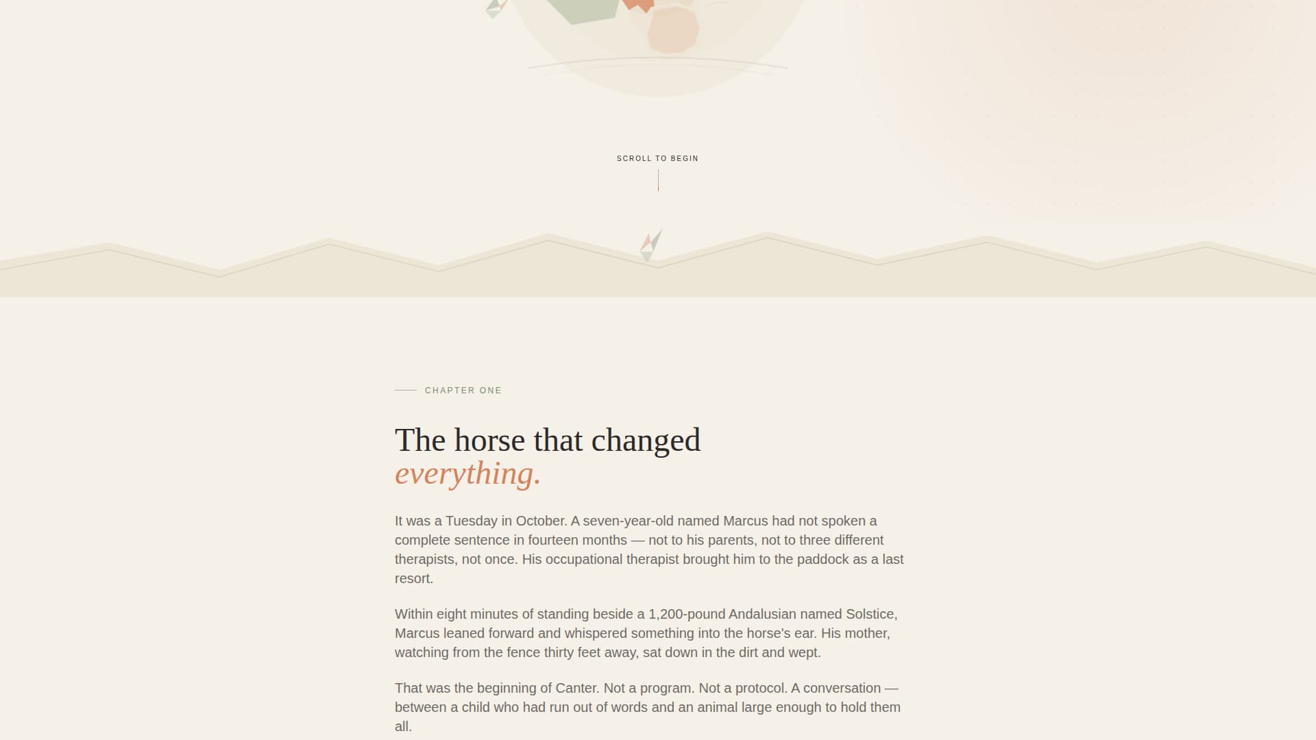 Canter - Healing Equinetherapy Landing Page Template