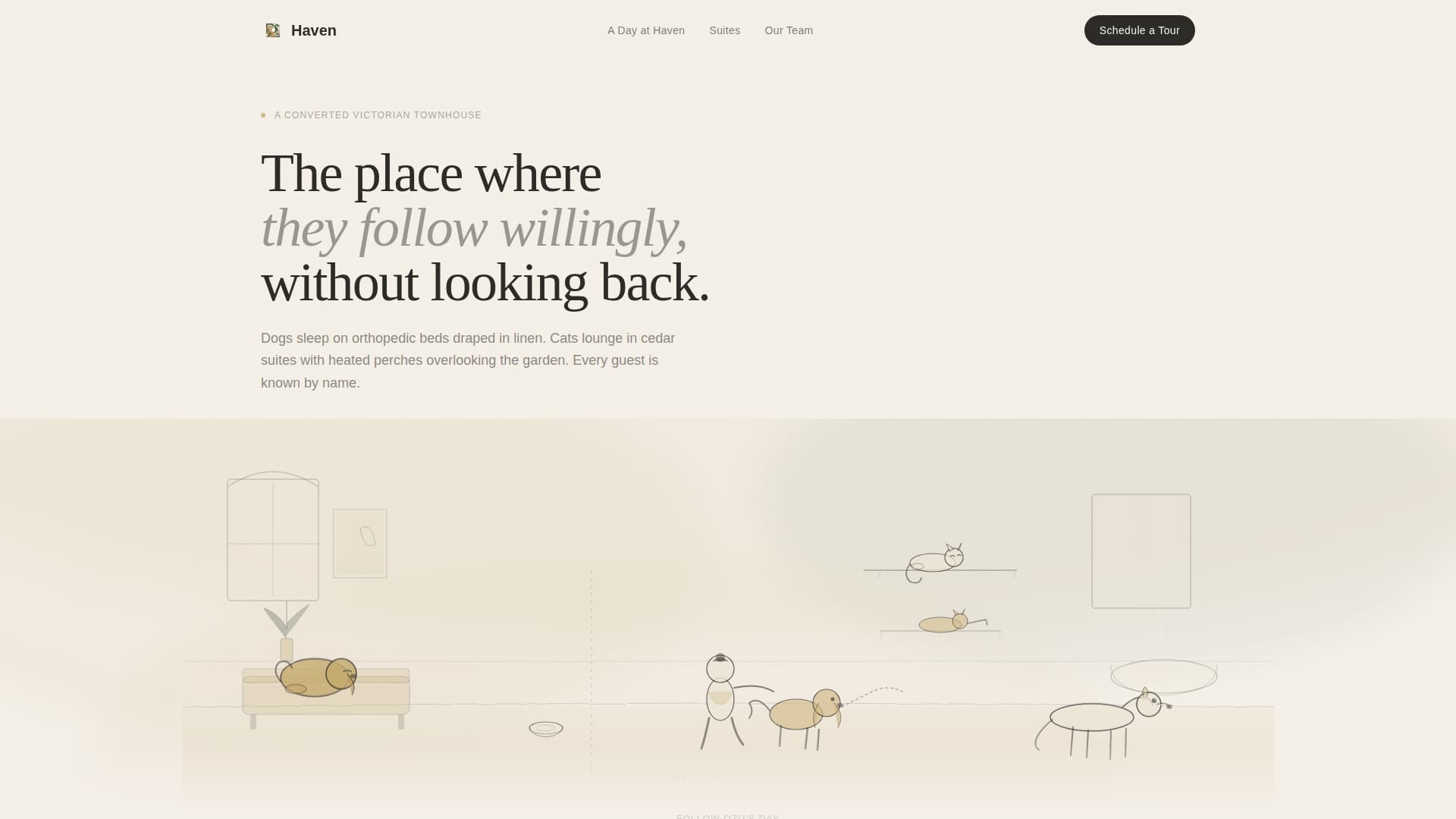 Haven - Serene Pethotel Landing Page Template