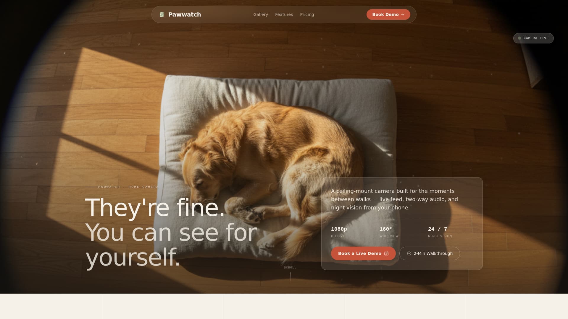Pawwatch - Serene Petcamera Landing Page Template