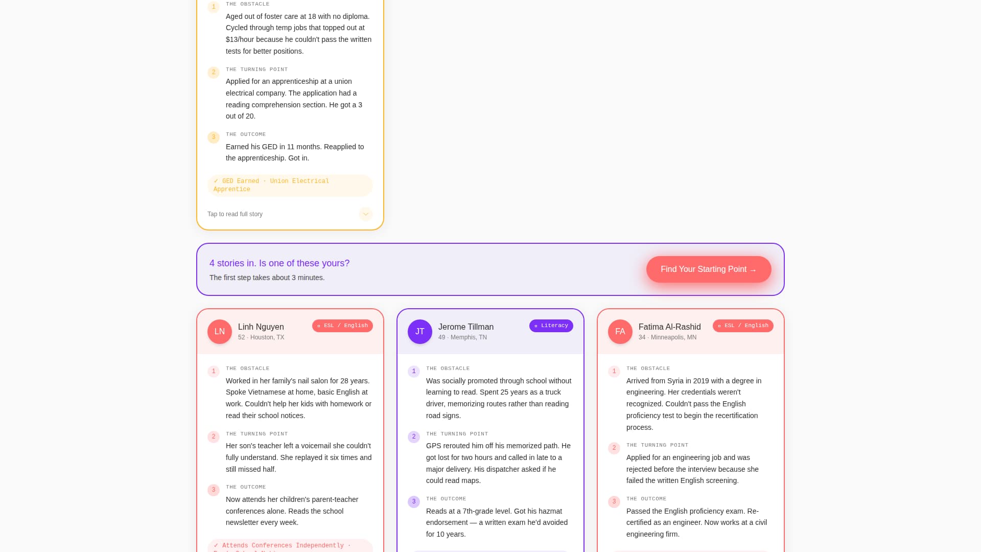 Literate - Empowering Adulteducation Landing Page Template