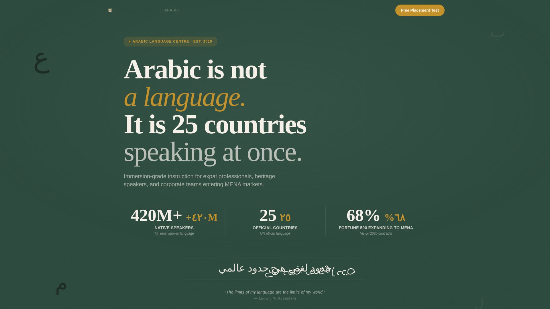 Kalima - Immersive Arabic Landing Page Template