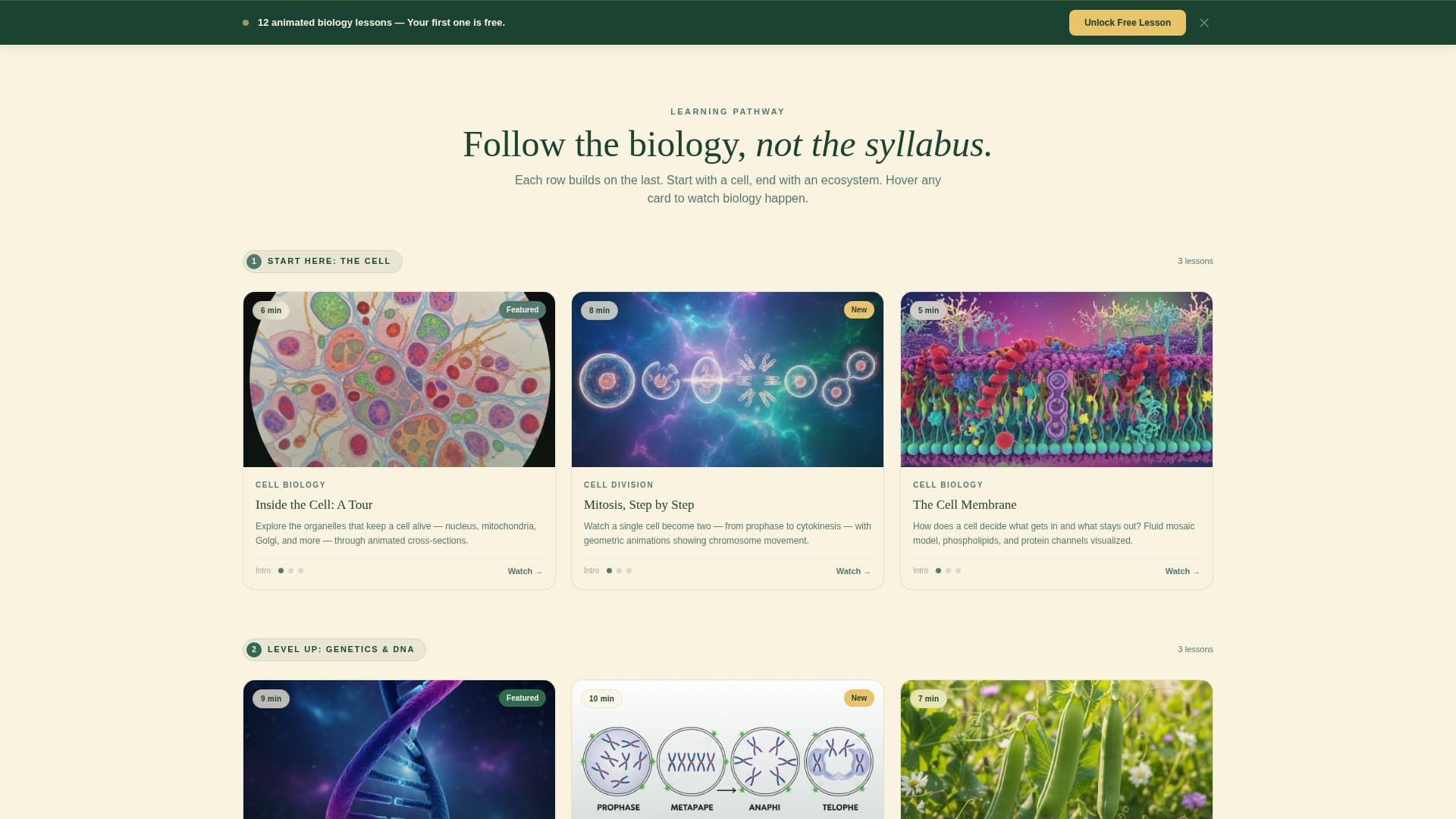Mitosis - Engaging Biology Landing Page Template