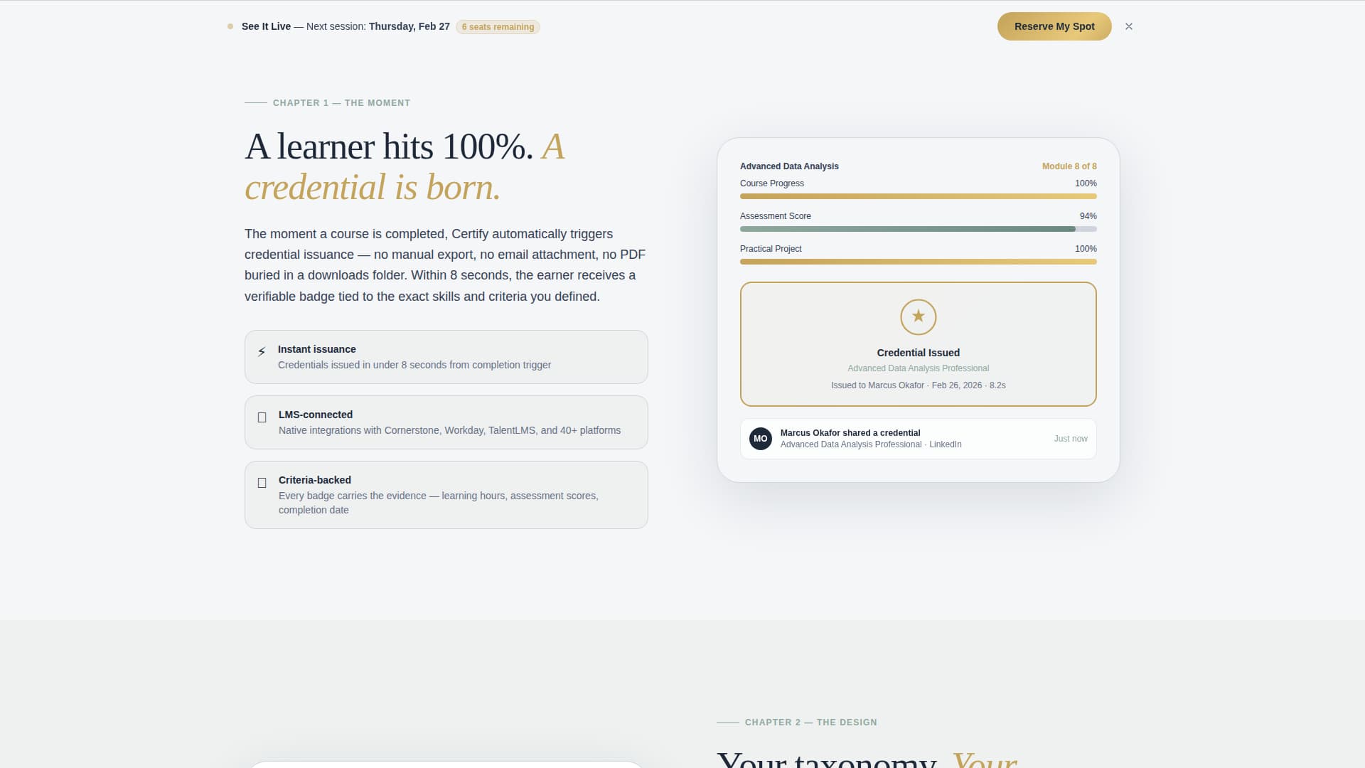 Certify - Verified Credential Landing Page Template