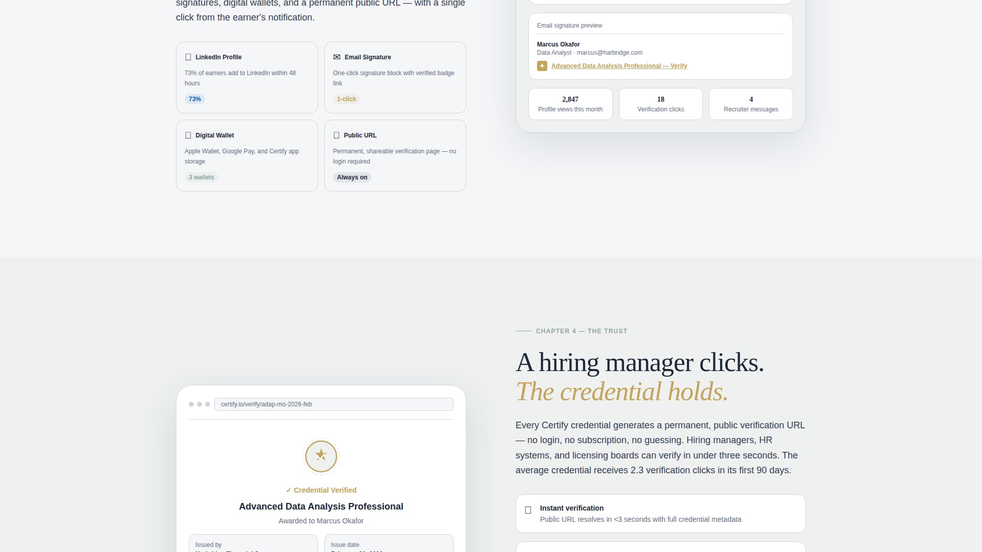Certify - Verified Credential Landing Page Template