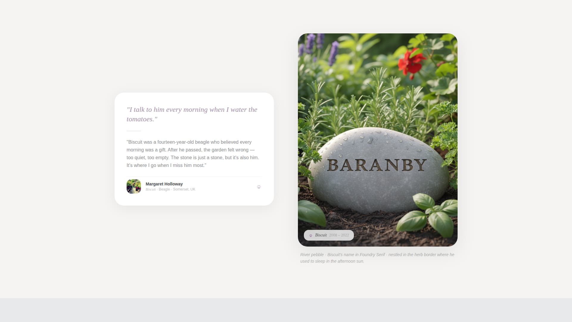 Etch - Heartfelt Memorial Landing Page Template