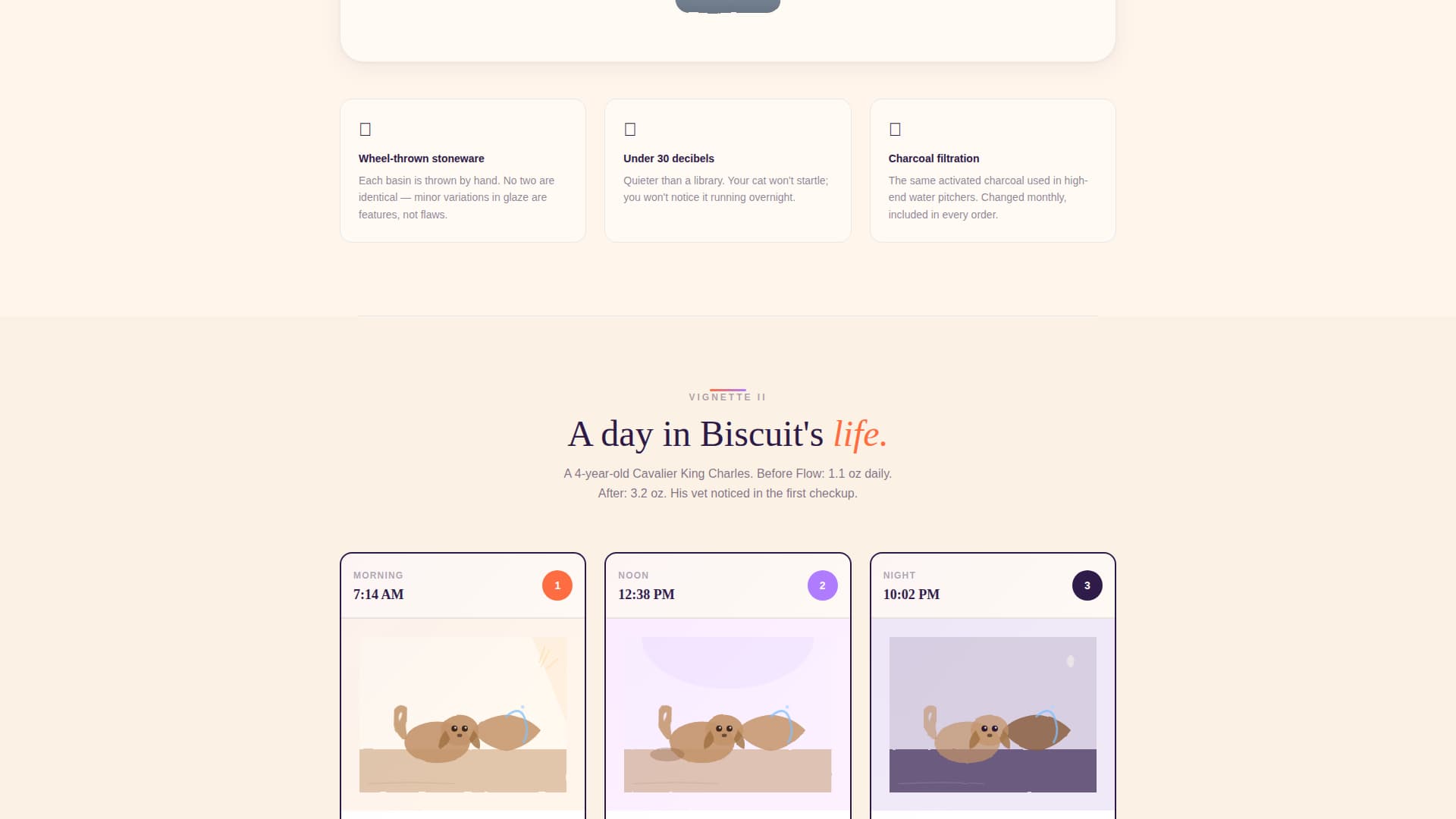 Flow - Charming Petfountain Landing Page Template