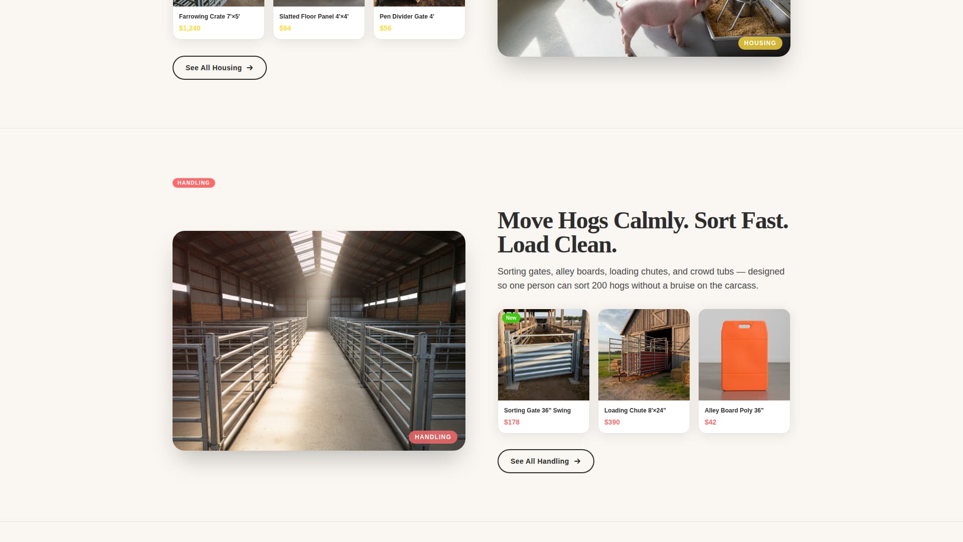 Trough - Bold Hogequipment Landing Page Template