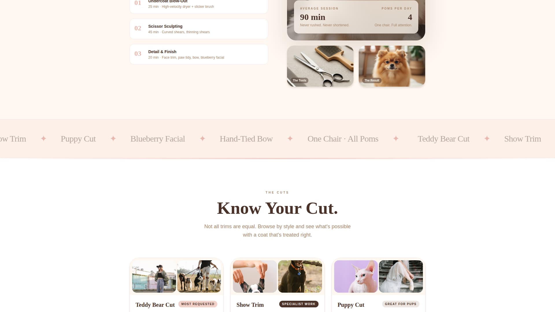 Floof - Artisan Grooming Landing Page Template