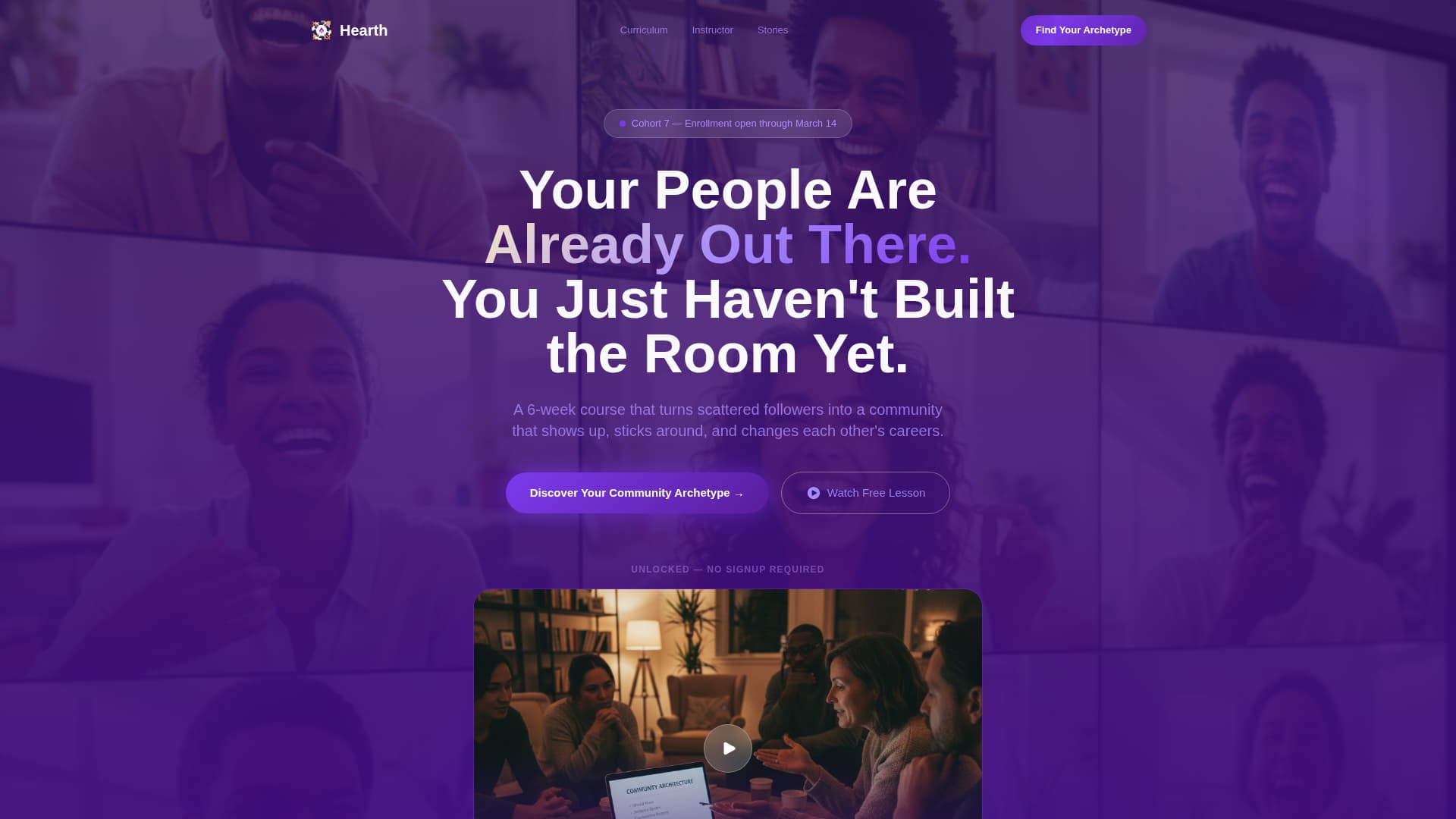 Hearth - Transformative Communitybuilding Landing Page Template