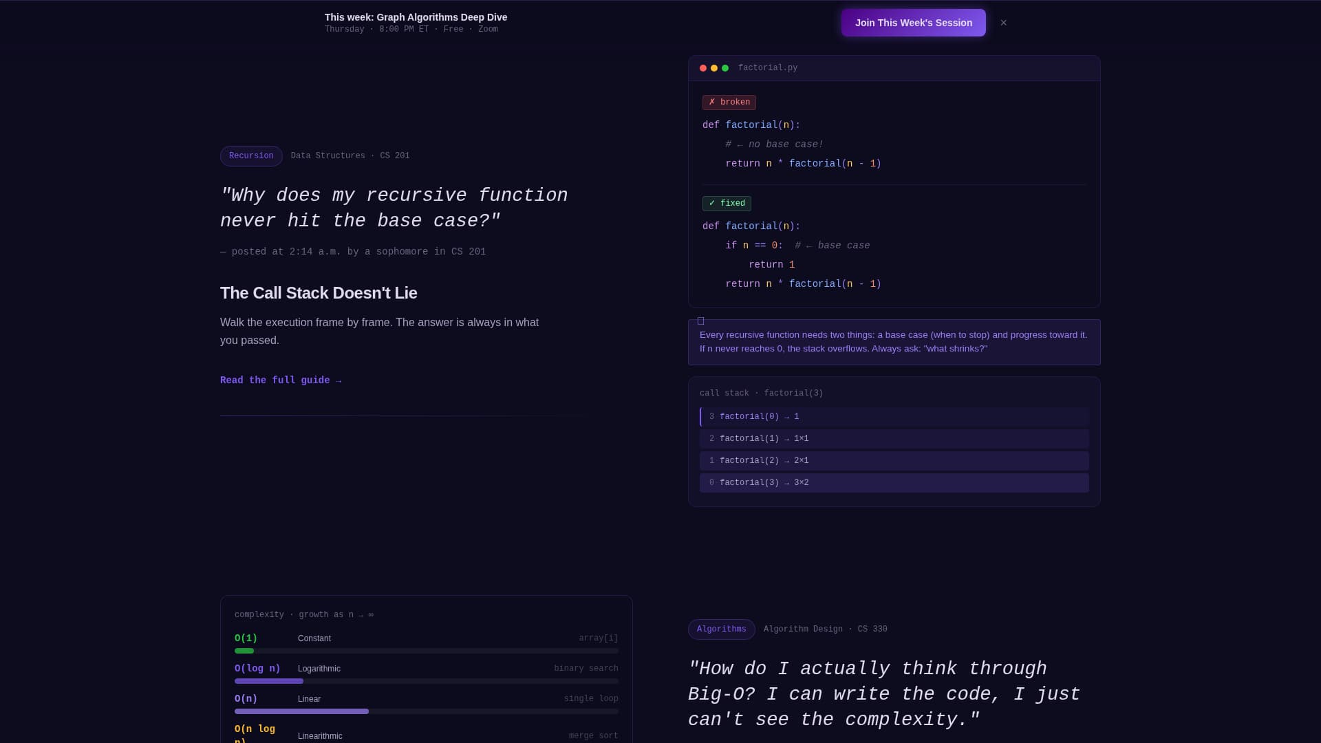Compile - Vibrant CS Education Landing Page Template