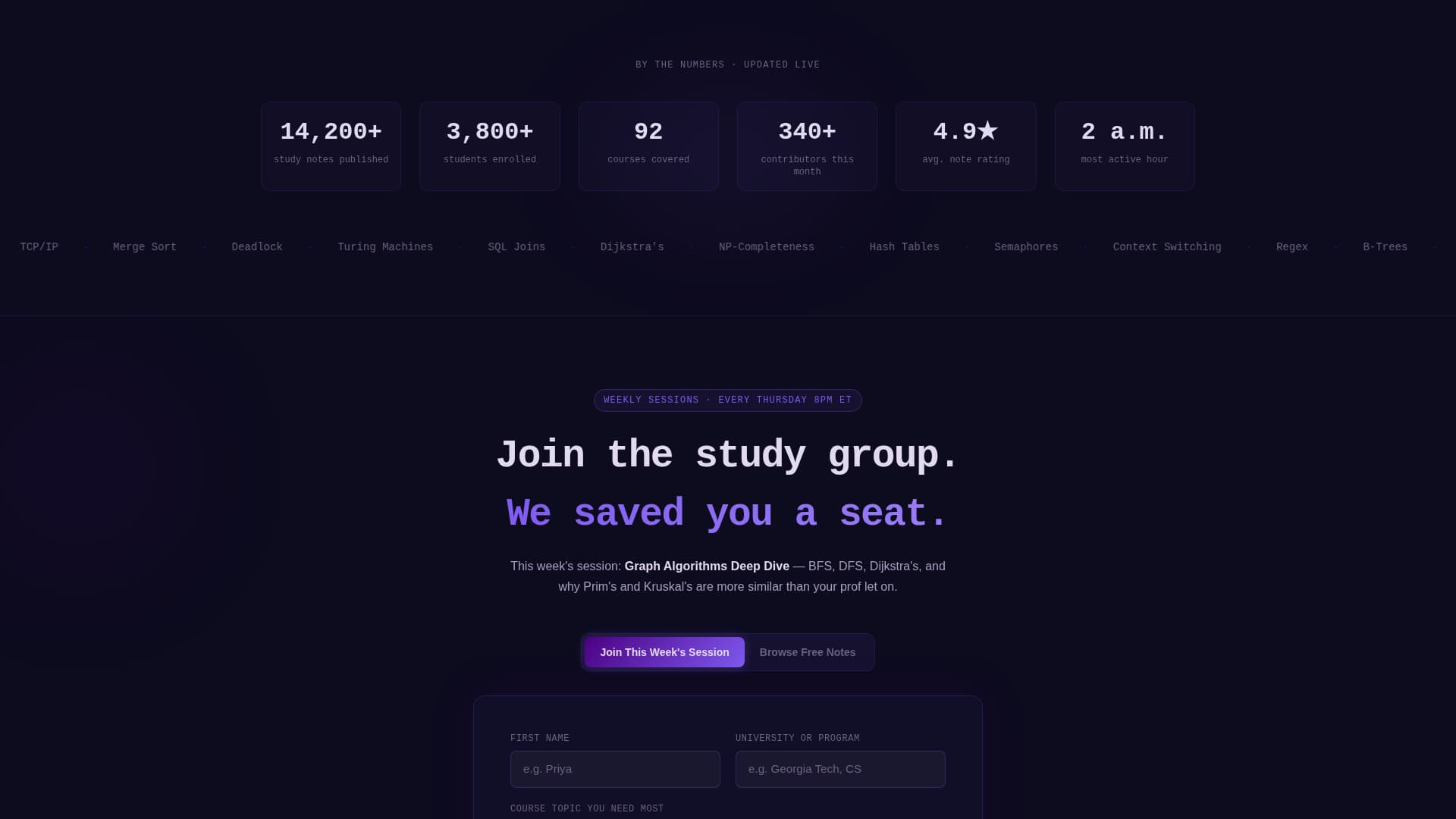 Compile - Vibrant CS Education Landing Page Template