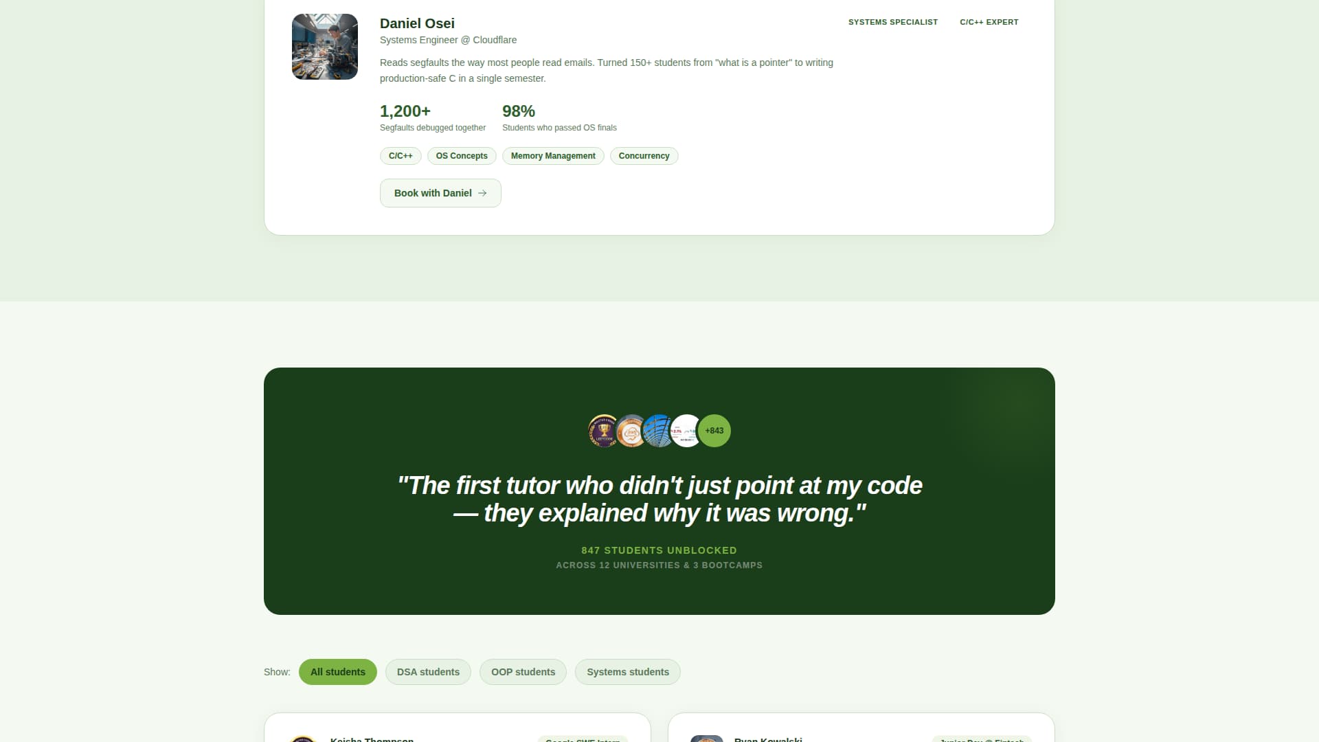 Compile - Precision CS Tutoring Landing Page Template