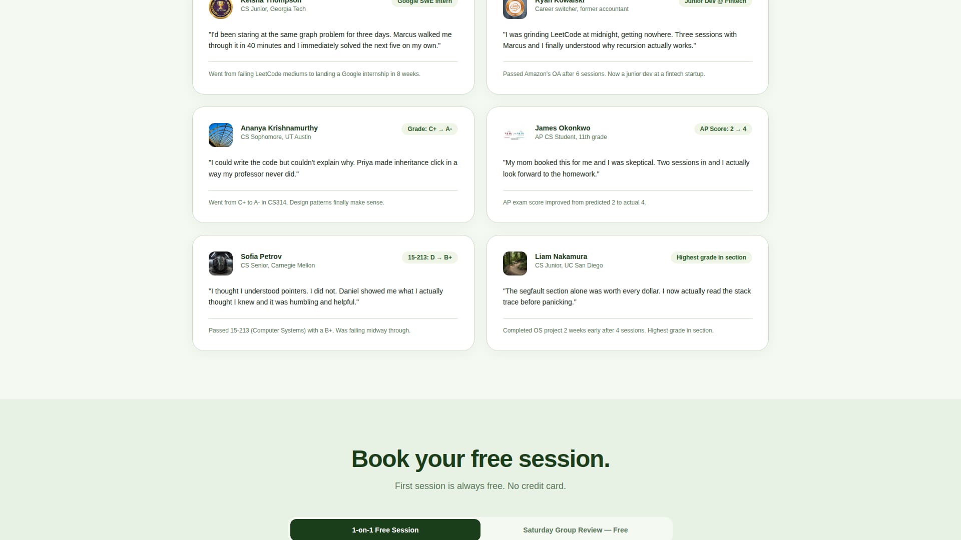 Compile - Precision CS Tutoring Landing Page Template