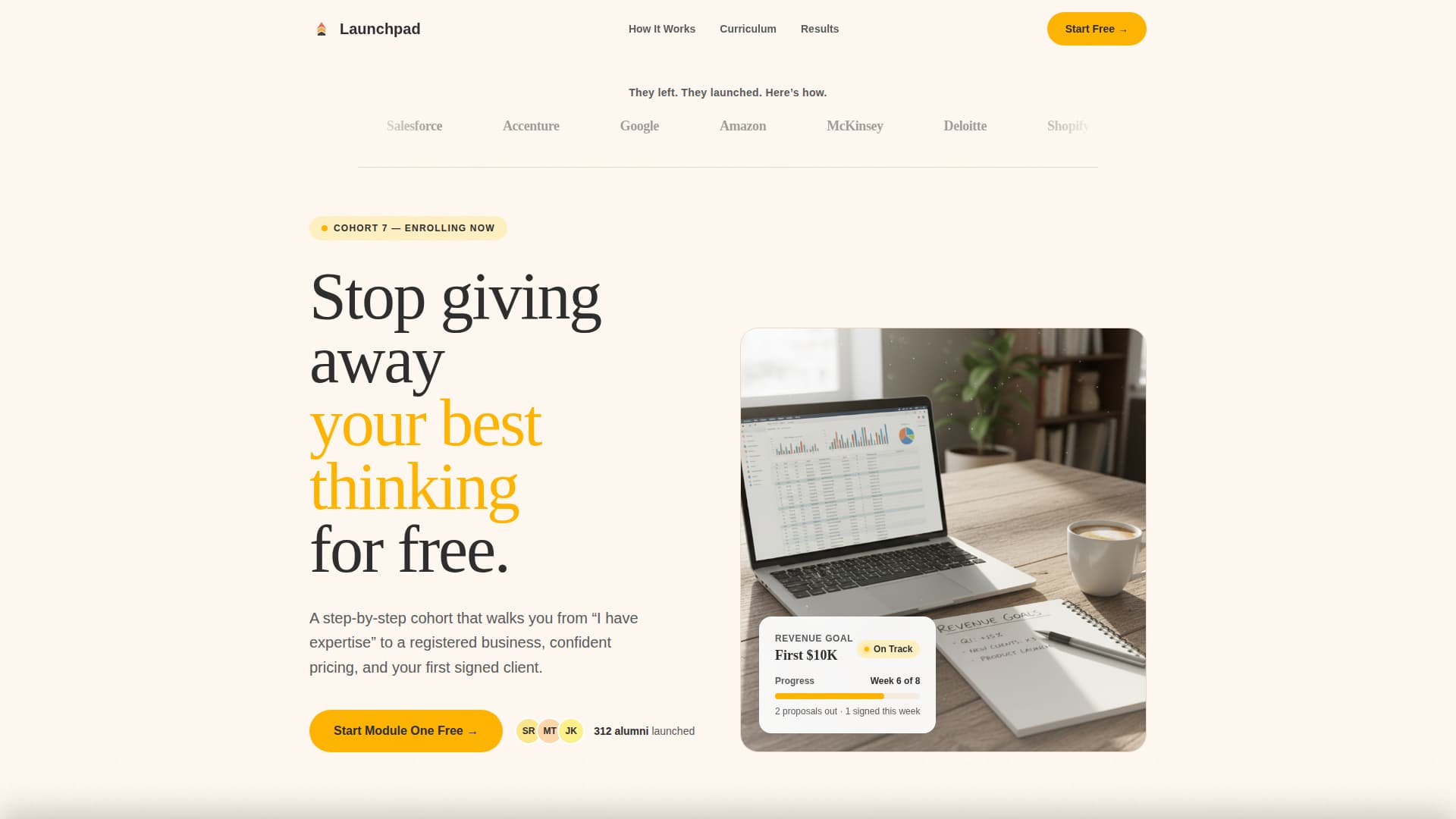Launchpad - Empowering Consulting Landing Page Template