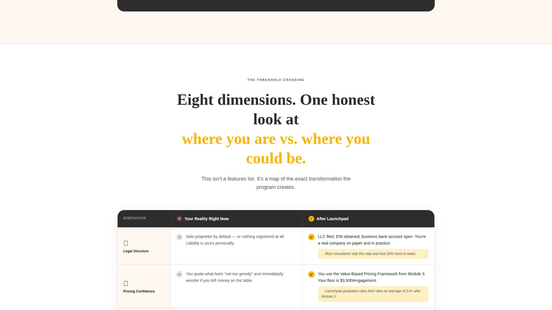 Launchpad - Empowering Consulting Landing Page Template