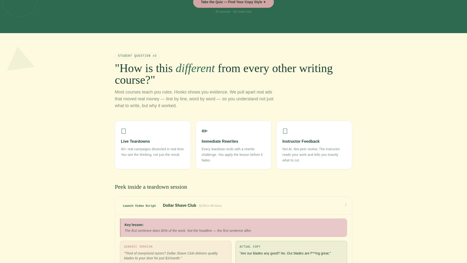 Hooks - Persuasive Copywriting Landing Page Template
