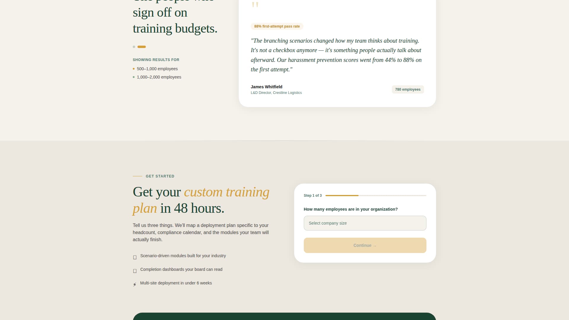 Upskill - Scenario-driven eLearning Landing Page Template