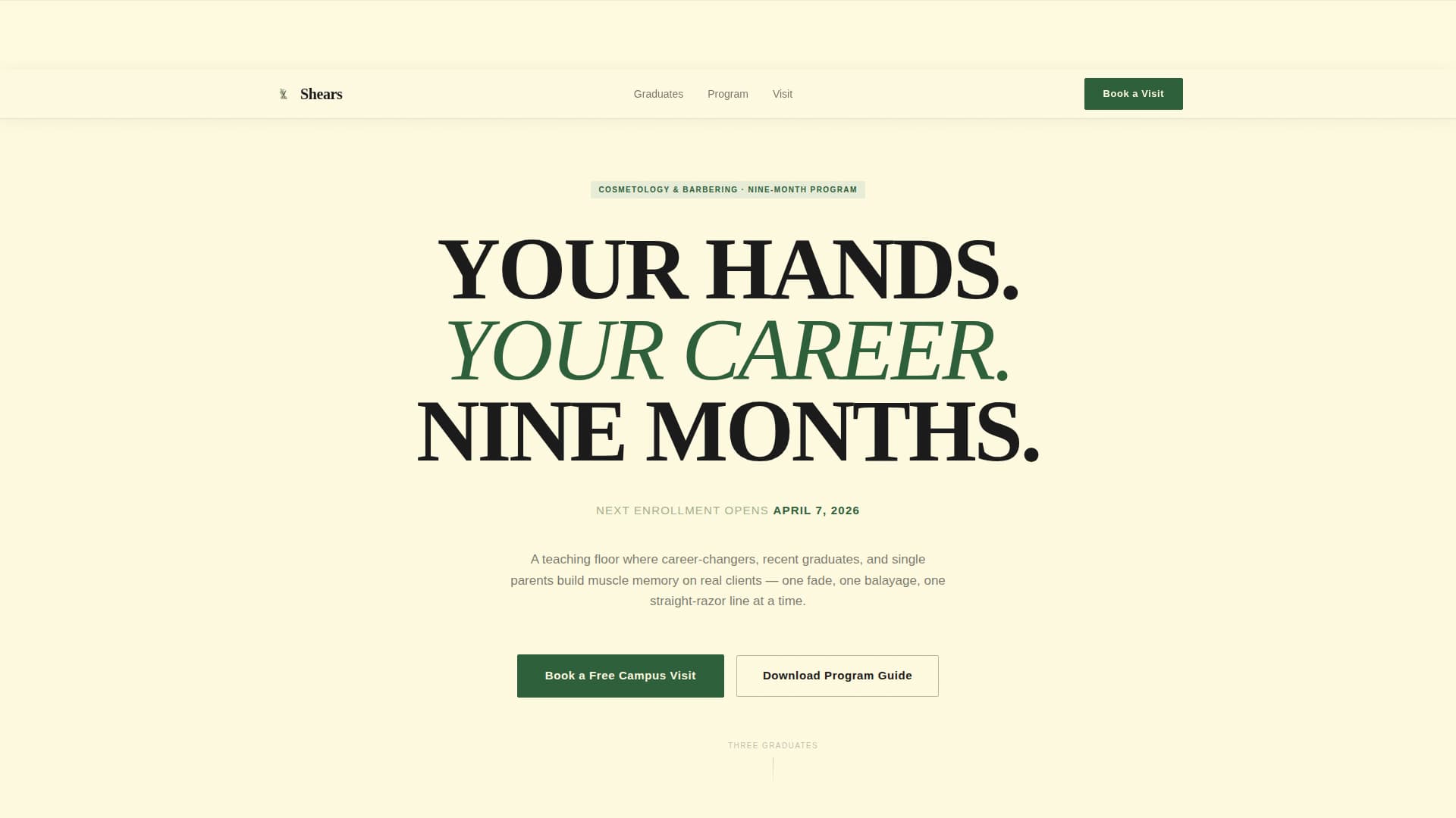 Shears - Precision Cosmetology Landing Page Template
