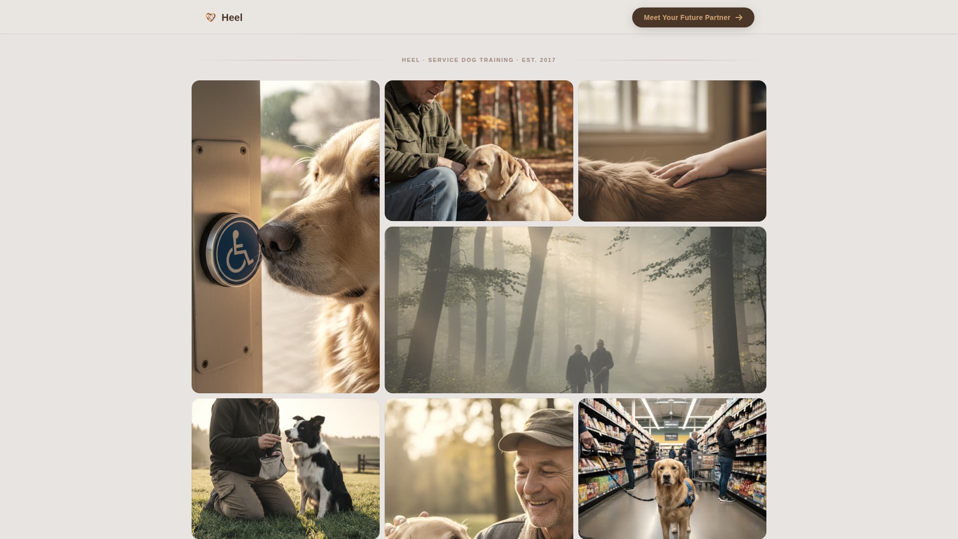 Heel - Trusted Servicedog Landing Page Template