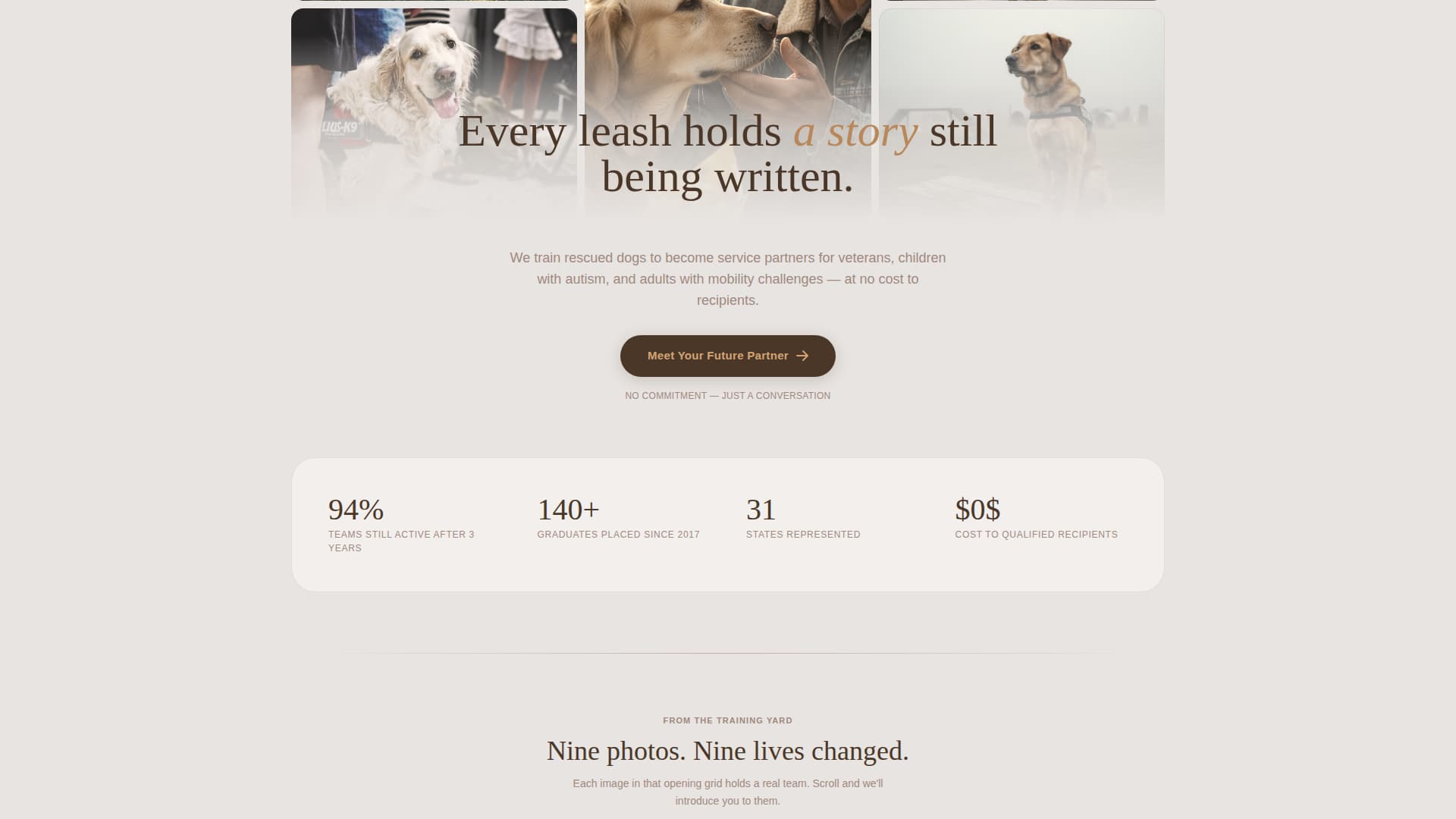 Heel - Trusted Servicedog Landing Page Template