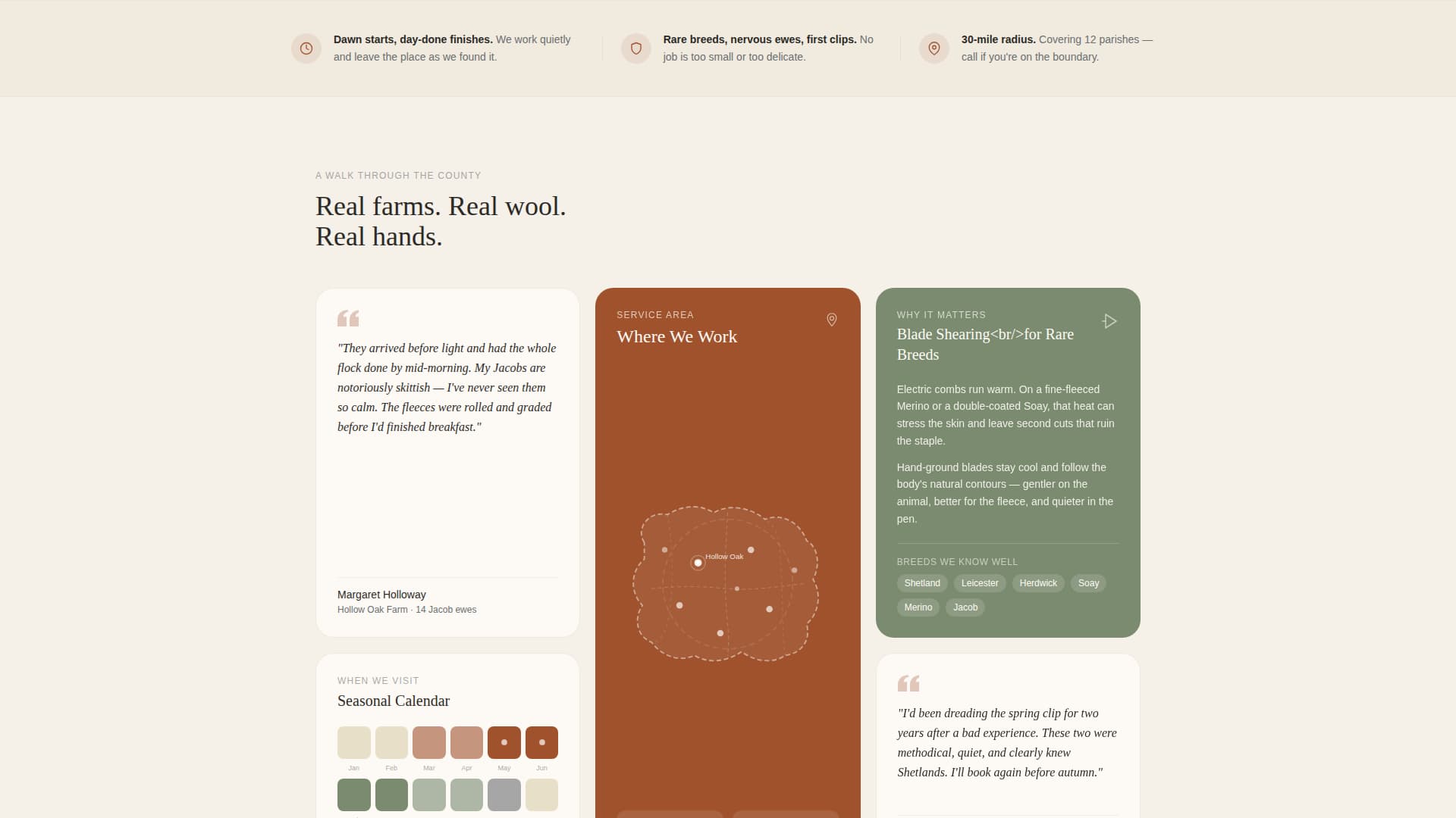 Fleece - Trusted Shearing Landing Page Template