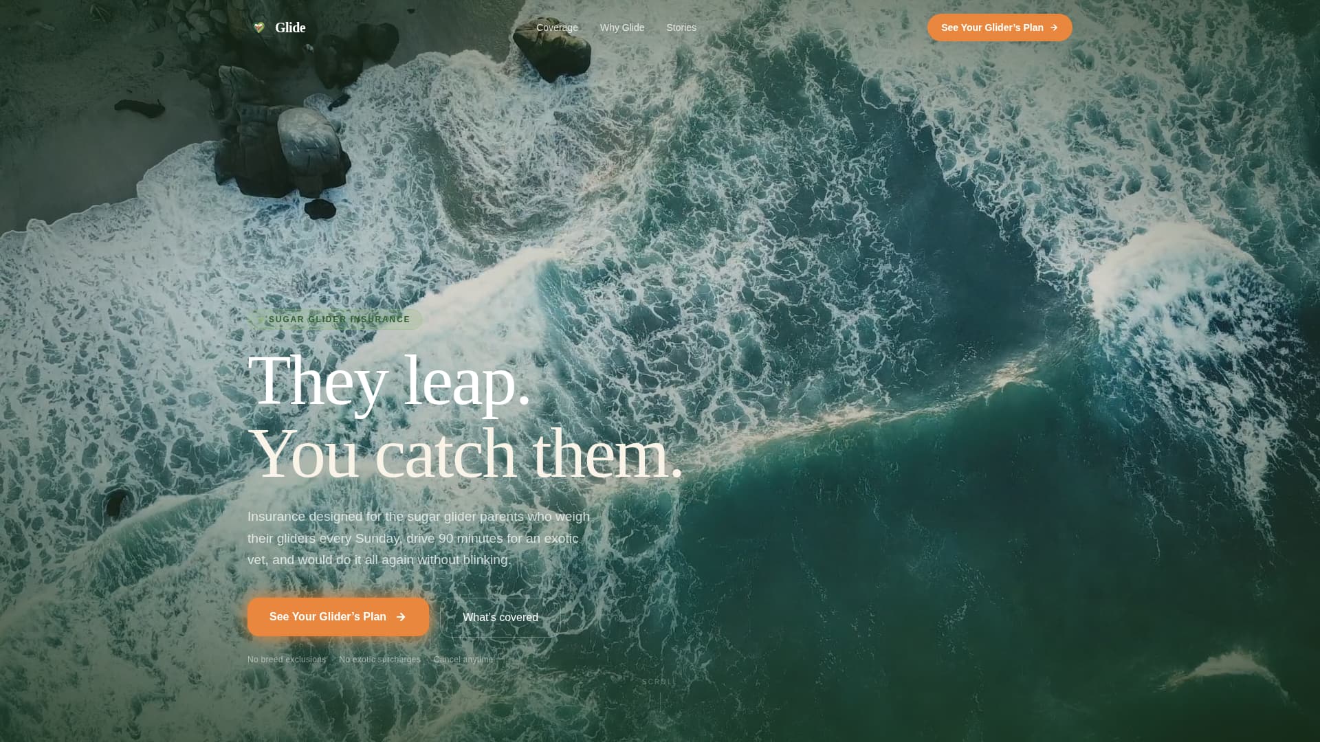 Sugar - Premium Glider Landing Page Template
