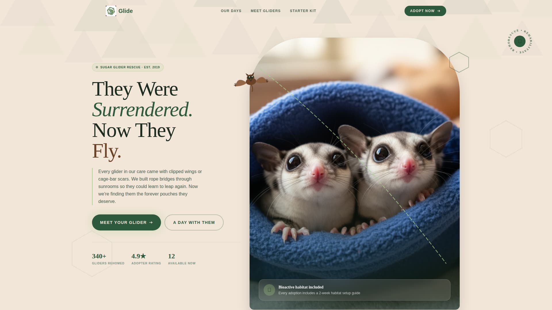 Glide - Heartwarming Rescue Landing Page Template