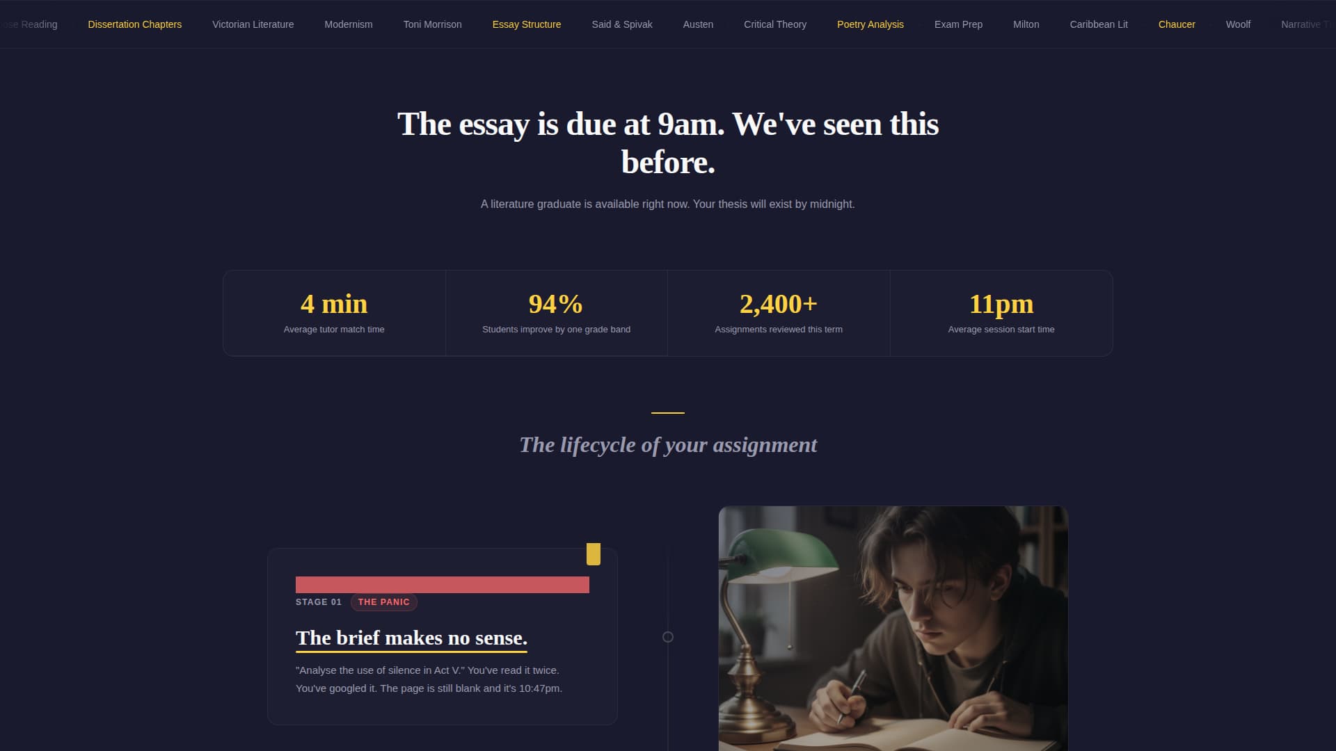 Folio - Brilliant Literature Landing Page Template