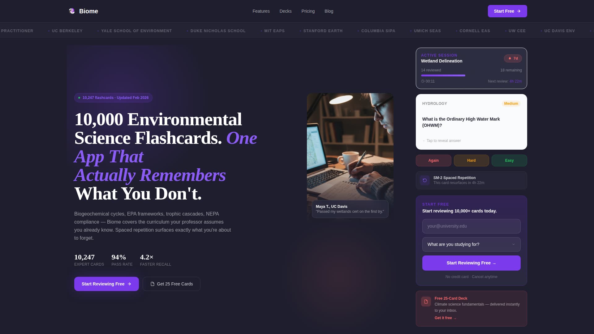 Biome - Powerful Environmental Science Landing Page Template