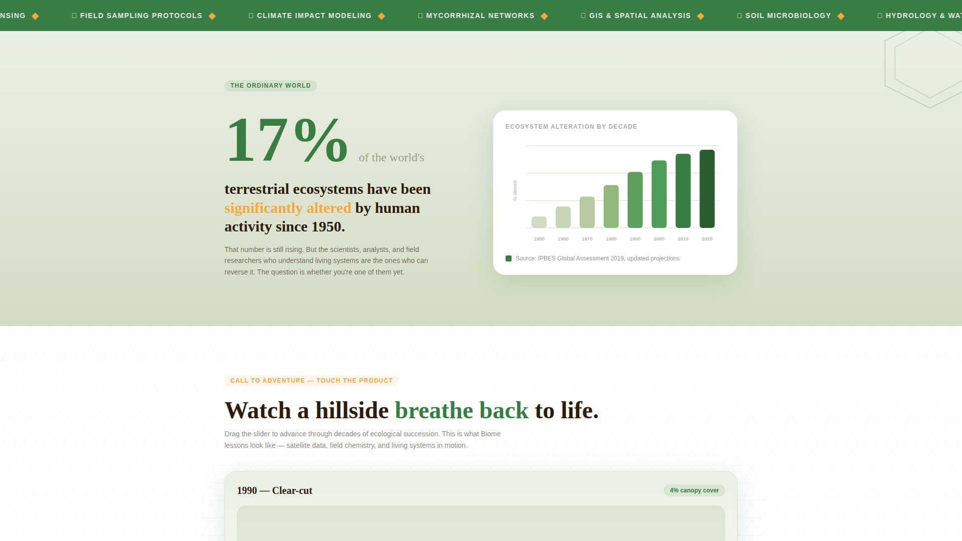 Biome - Immersive Environmental Science Landing Page Template