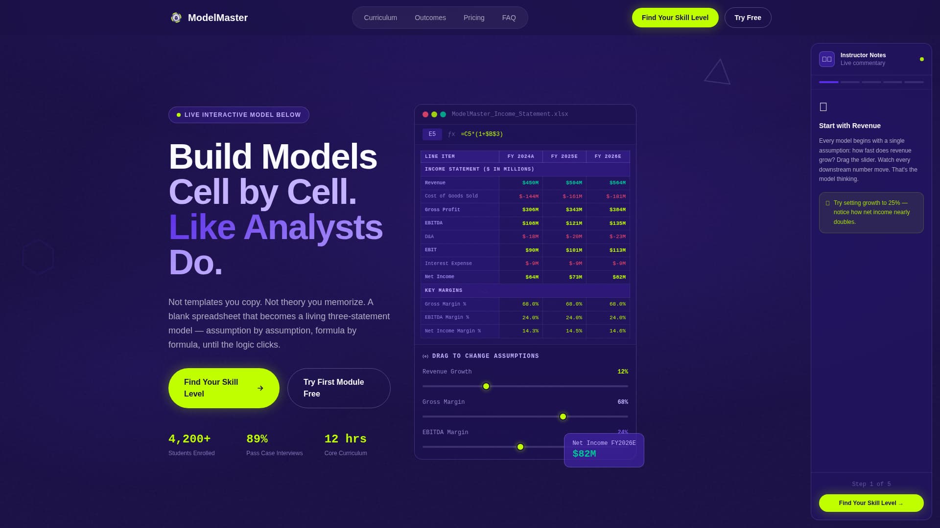 Modelmaster - Powerful Financialmodeling Landing Page Template