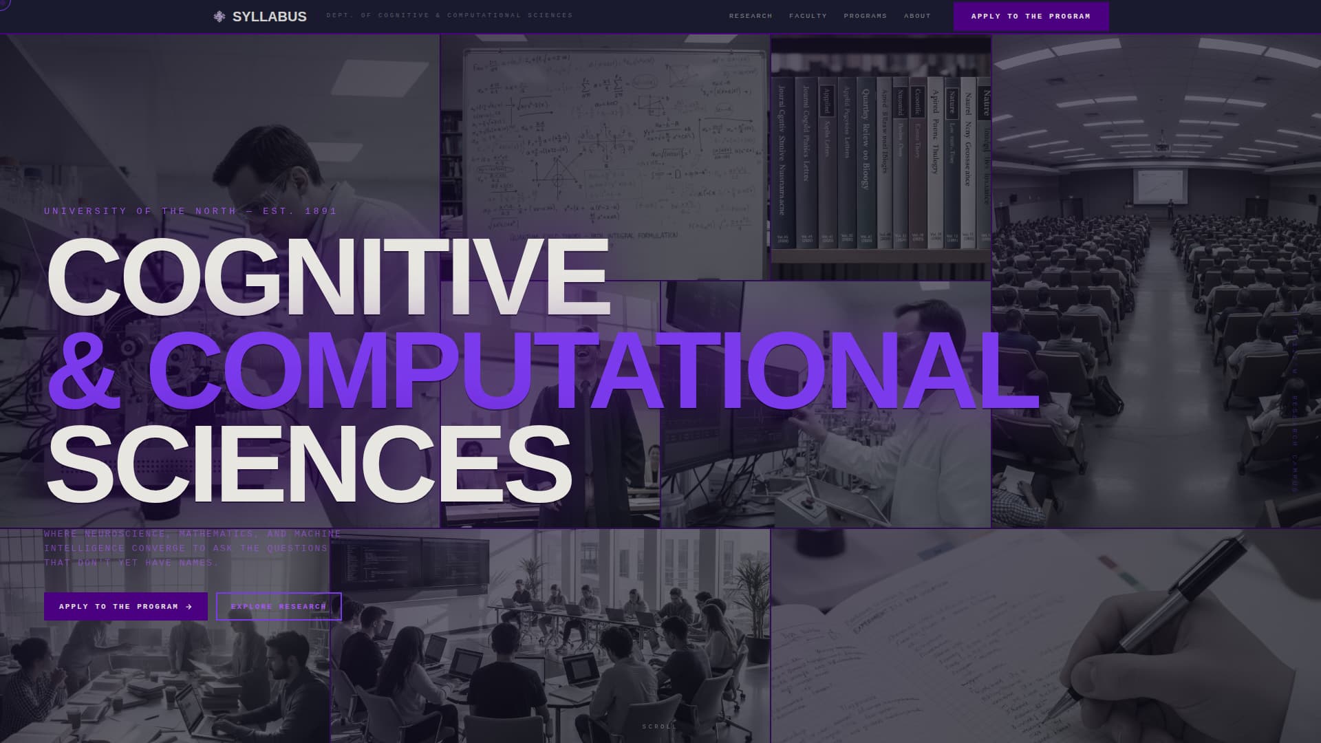 Syllabus - Bold Academic Landing Page Template