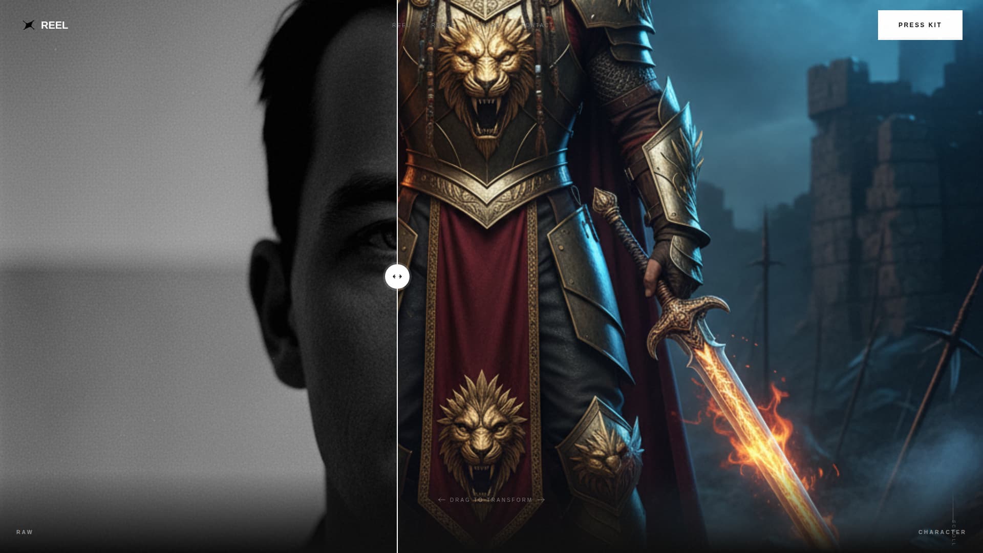 Reel - Cinematic Actor Landing Page Template
