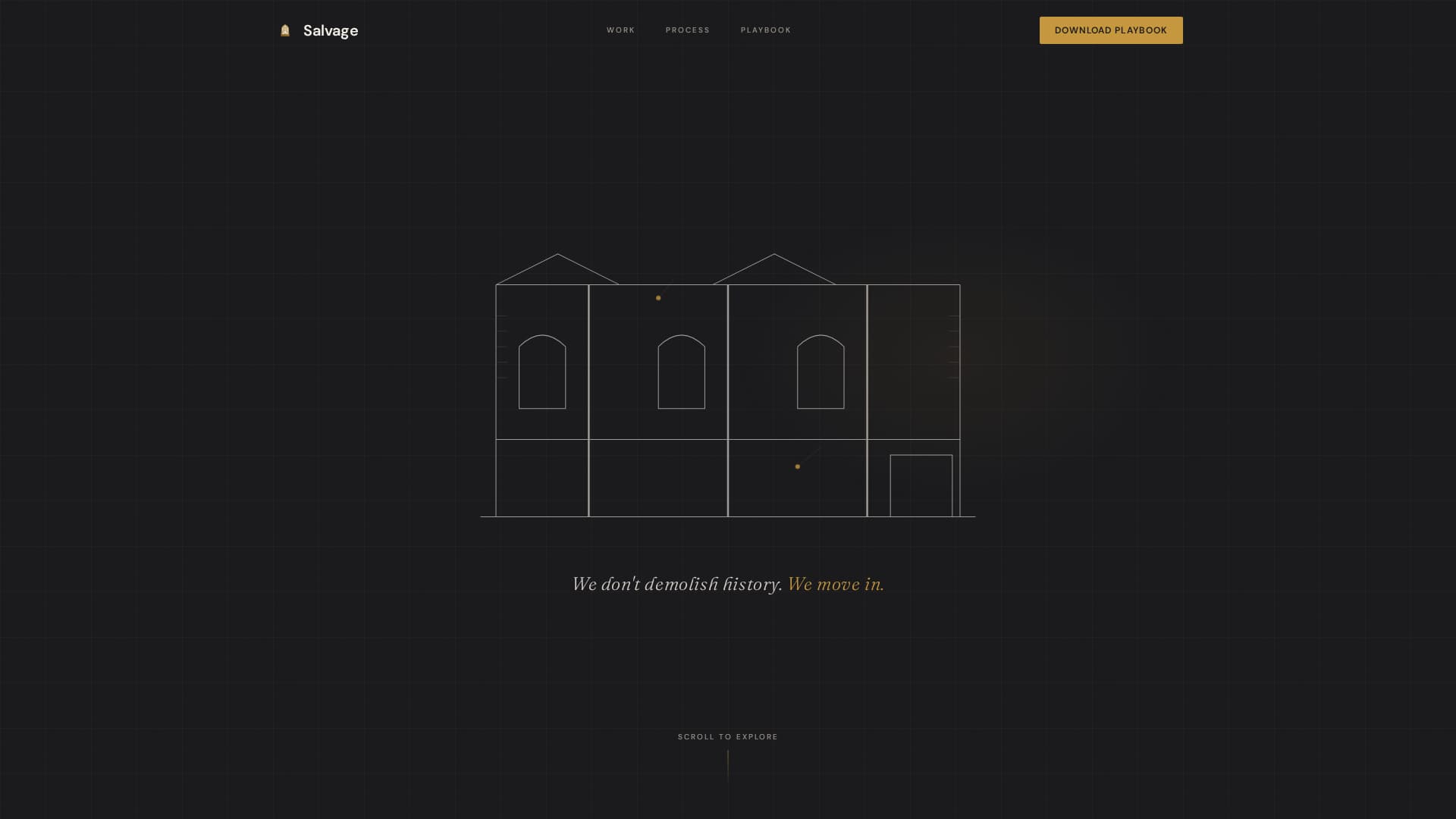 Salvage - Transformative Architecture Landing Page Template