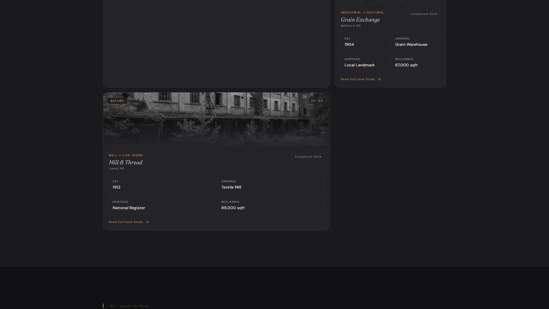 Salvage - Transformative Architecture Landing Page Template