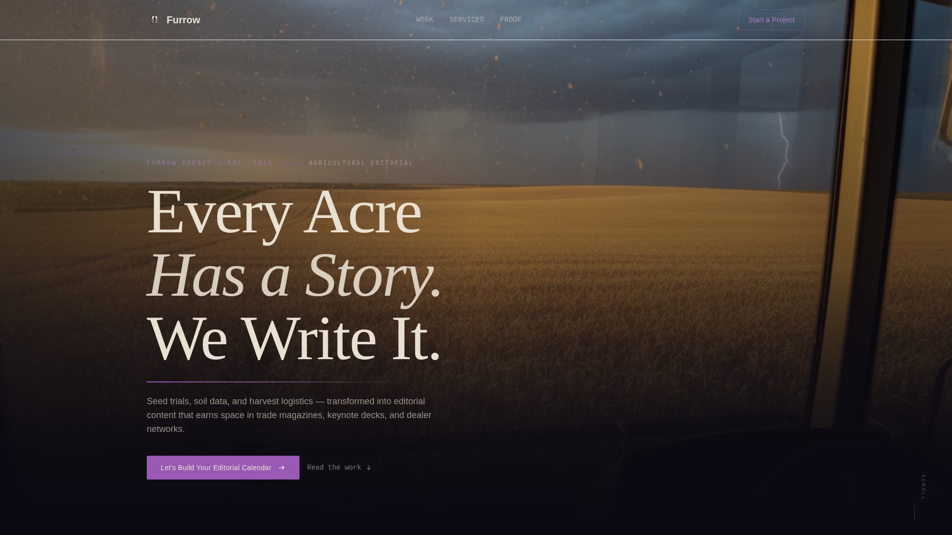 Furrow - Compelling Agriculture Landing Page Template