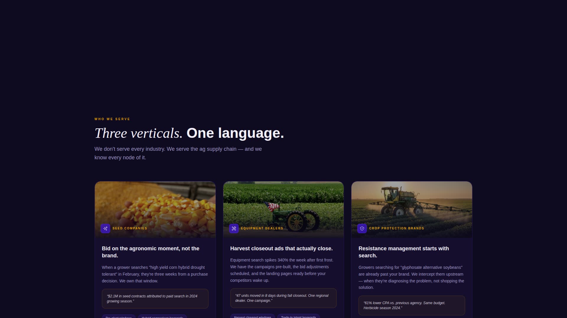 Cultivate - Precision Agriculture Landing Page Template