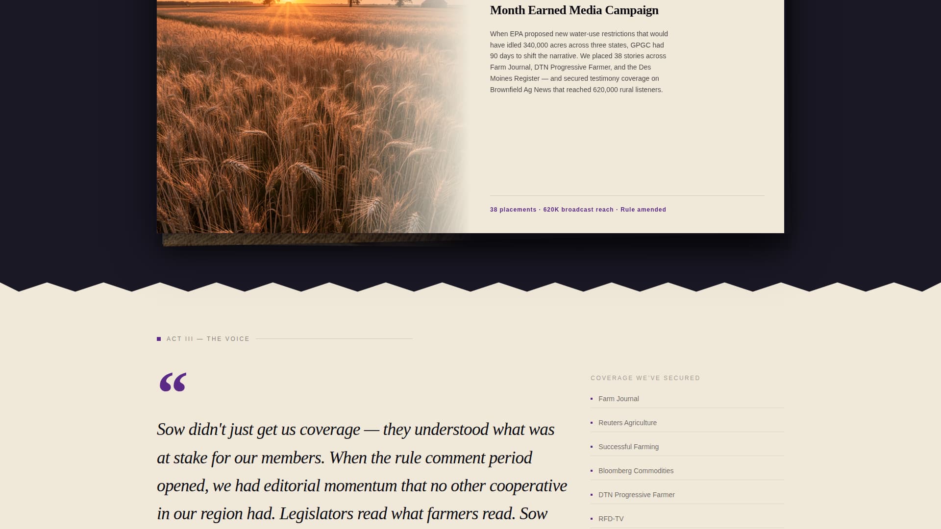 Sow - Authoritative Agriculture Landing Page Template