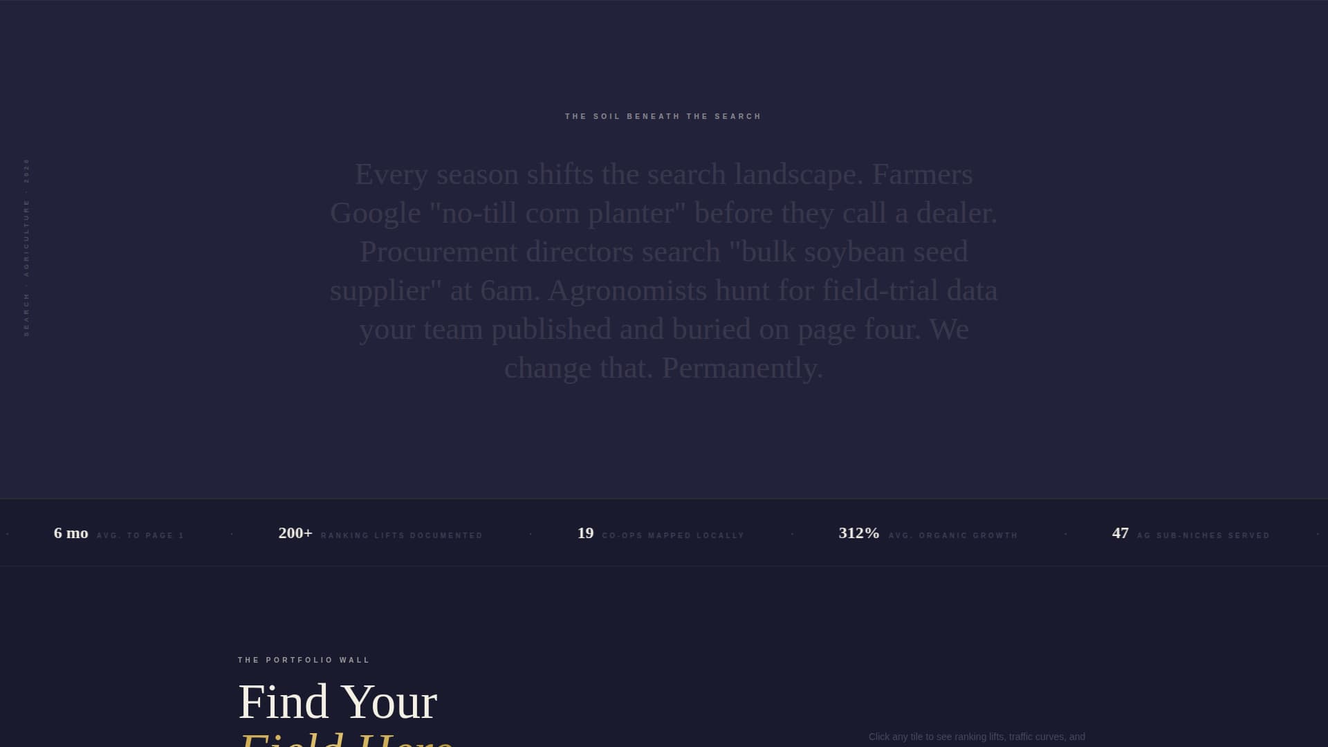 Cultivate - Precision Agriculture SEO Landing Page Template