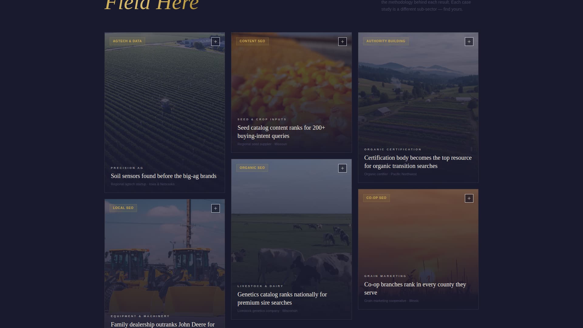 Cultivate - Precision Agriculture SEO Landing Page Template
