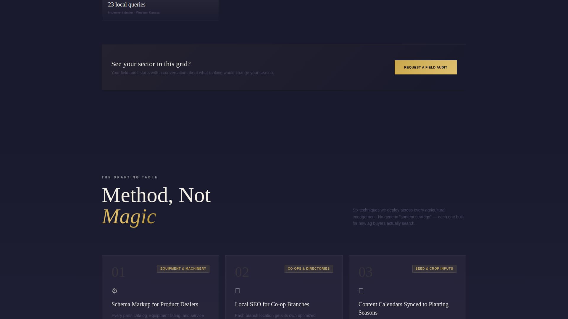 Cultivate - Precision Agriculture SEO Landing Page Template