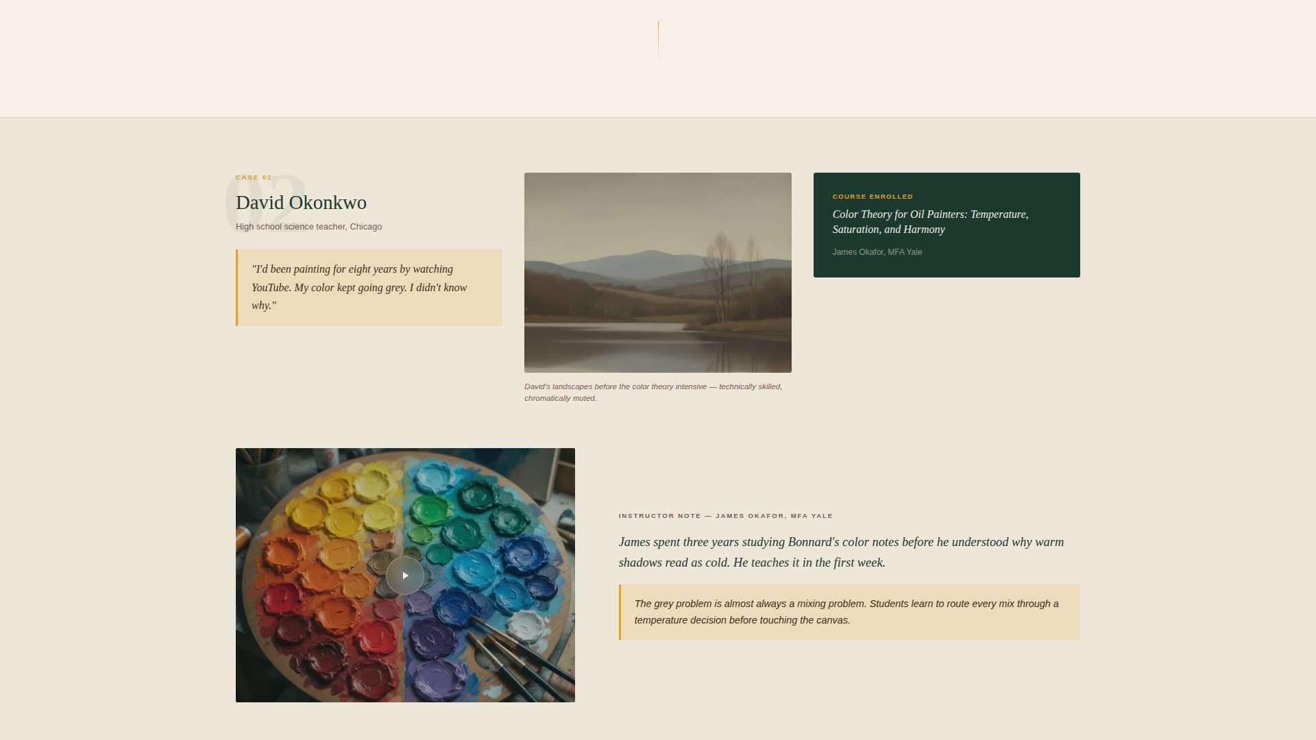 Atelier - Prestigious Finearts Landing Page Template