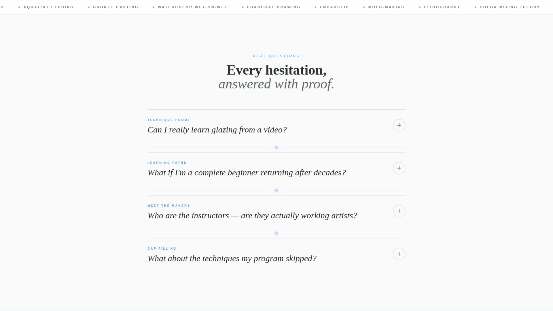 Atelier - Inspiring Finearts Landing Page Template
