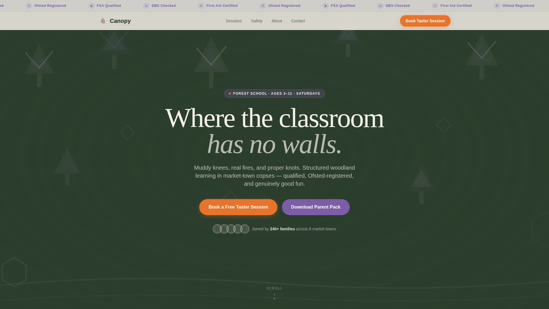 Canopy - Playful Forest School Landing Page Template